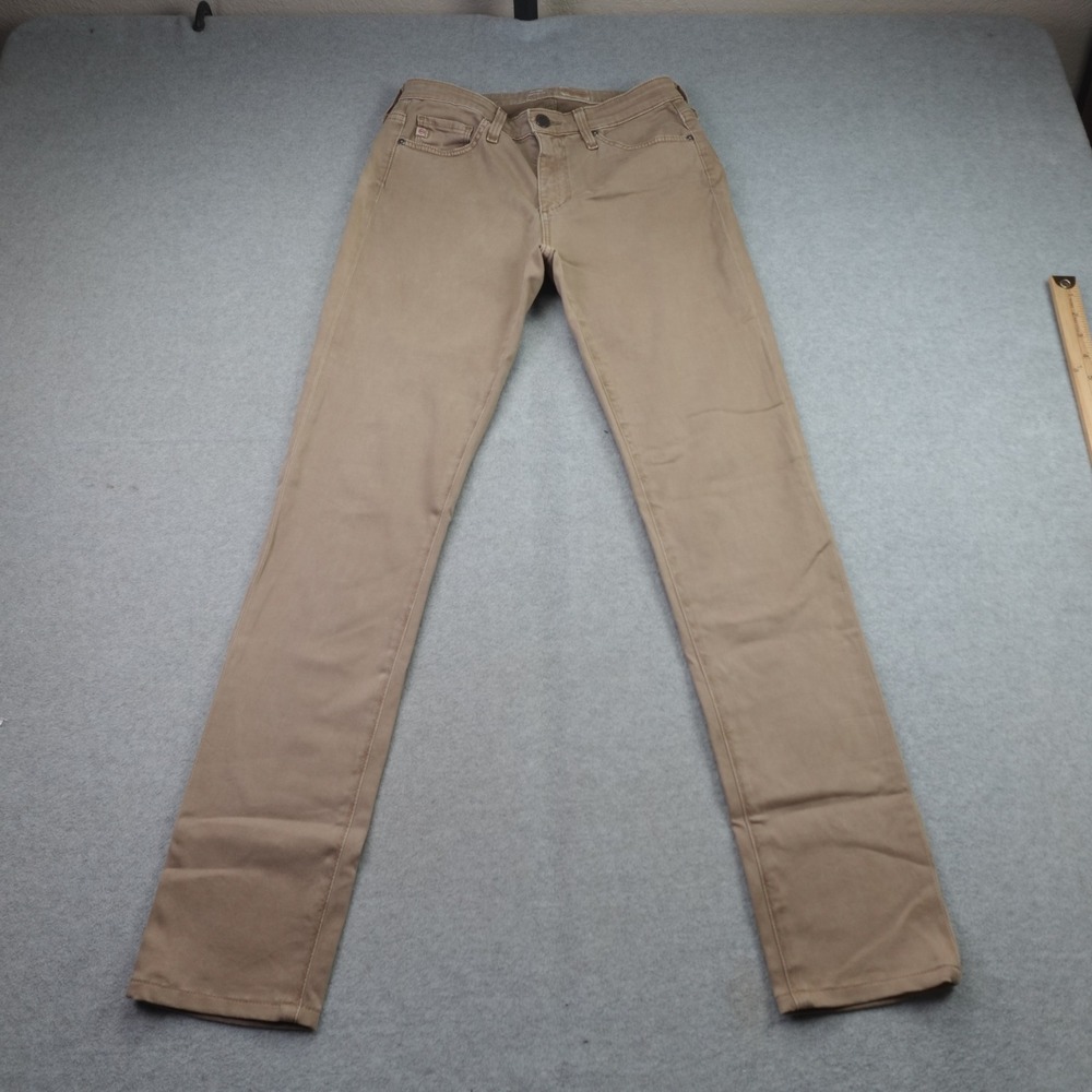 AG Adriano Goldschmied Pants Womens 26R Tan The Prima Cigarette Leg